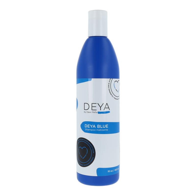 Remove brassy tones with our new DEYA BLUE shampoo.